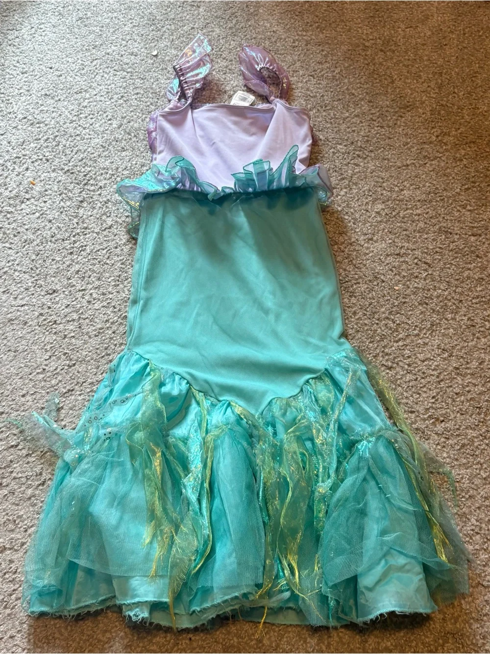 Disney Store Ariel Deluxe Mermaid Dress Sz 5/6 Costume Halloween World Land